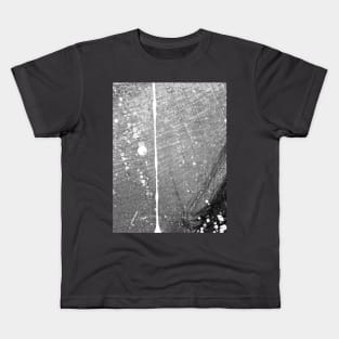 Abstract Black and White Grey Paint Metal Weathered Texture Kids T-Shirt